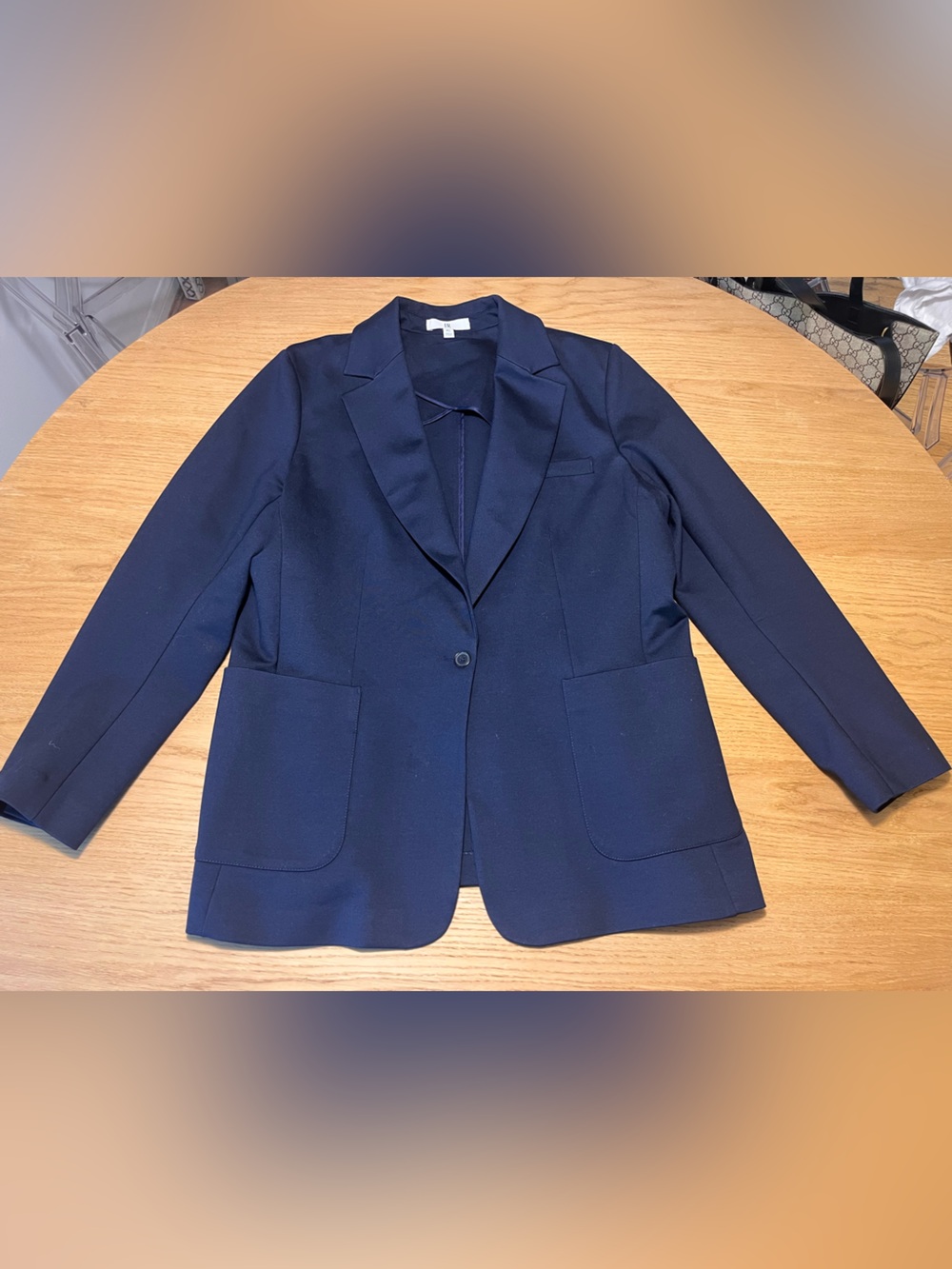 Banana Republic Classic Navy Single-Button Blazer